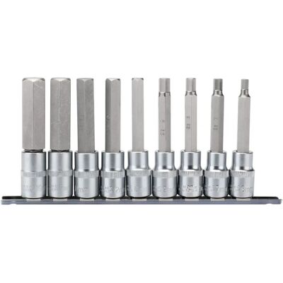 Draper 16308 Screwdriver Set - 9 Piece Hex Socket Bits, 100mm Draper 16308 Screwdriver Set - 9 Piece Hex Socket Bits, 100mm