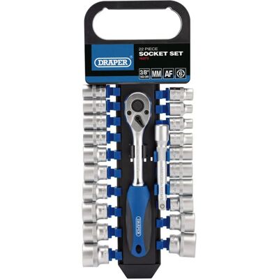 Set di bussole e cricchetto Draper 16373 - 22 pezzi Set di bussole e cricchetto Draper 16373 - 22 pezzi