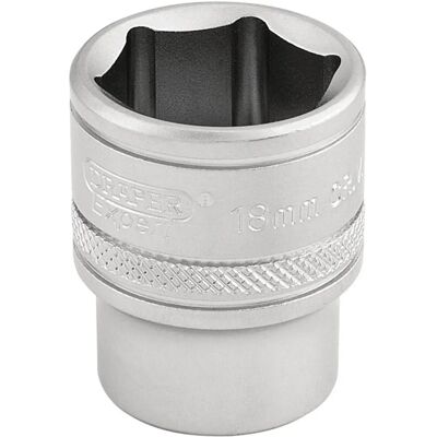 Draper 16544 6-Punt Metrisch Sokkels, 18mm, 3/8" Aandrijving Draper 16544 6-Punt Metrisch Sokkels, 18mm, 3/8" Aandrijving