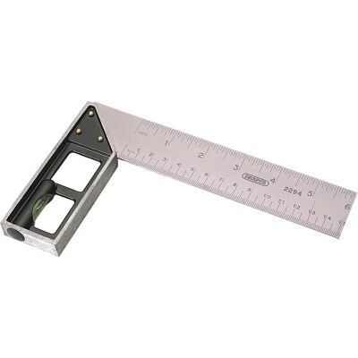 Draper 18952 150mm Try- und Gehrungswinkel mit Wasserwaage Draper 18952 150mm Try- und Gehrungswinkel mit Wasserwaage