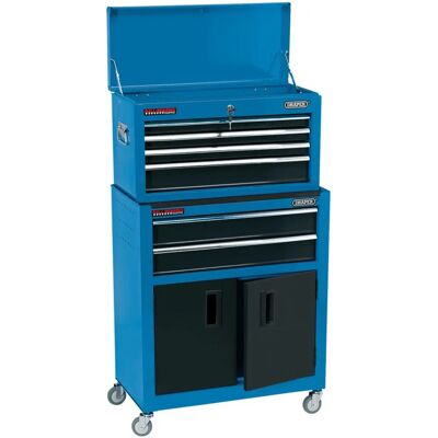 Armario de almacenamiento azul Draper Tools 19563 - Industrial, 6 Cajones Armario de almacenamiento azul Draper Tools 19563 - Industrial, 6 Cajones