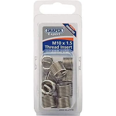 Inserto filettato Draper Expert M10 x 1,5 - Confezione da 12 Inserto filettato Draper Expert M10 x 1,5 - Confezione da 12