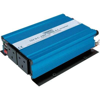 Draper 23245 1000W DC-AC Omvormer - Zet 12V DC om naar 230V AC met USB Draper 23245 1000W DC-AC Omvormer - Zet 12V DC om naar 230V AC met USB
