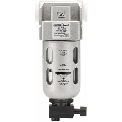 Draper 24331 Unidad de filtro BSP 1/4" Experto Draper 24331 Unidad de filtro BSP 1/4" Experto