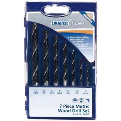 Set di trapani per legno metrici Draper 24902, 7 pezzi Set di trapani per legno metrici Draper 24902, 7 pezzi