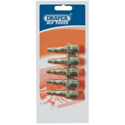 Adaptador de línea de aire PCL Draper 25835 rosca macho - Pack de 5 Adaptador de línea de aire PCL Draper 25835 rosca macho - Pack de 5
