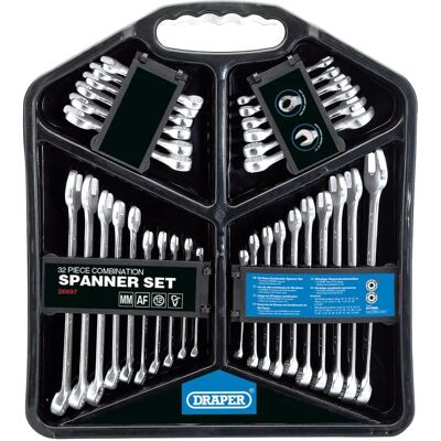 Draper Tools 26697 Juego de Llaves de Combinación - 32 Piezas Draper Tools 26697 Juego de Llaves de Combinación - 32 Piezas