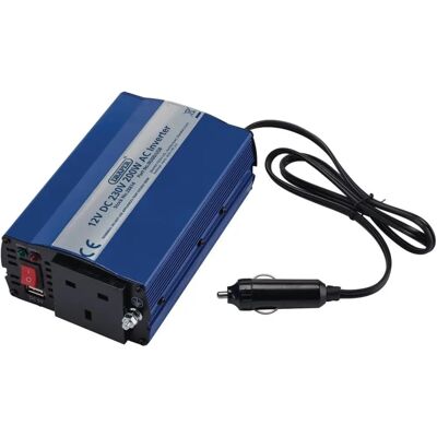 Draper 28814 Inversor DC-AC 12V 200W - Convertidor portátil ligero Draper 28814 Inversor DC-AC 12V 200W - Convertidor portátil ligero