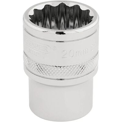 Draper 33289 Dopsleutelset - 20mm, 12-kant, 1/2" aandrijving Draper 33289 Dopsleutelset - 20mm, 12-kant, 1/2" aandrijving
