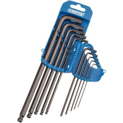 Draper 33723 Long Imperial Hex & Ball End Hex Key Set - 10 pcs Draper 33723 Long Imperial Hex & Ball End Hex Key Set - 10 pcs