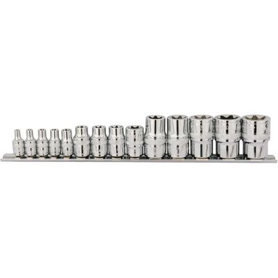 Draper 34415 Modello Set di Bussole - Cromo-Vanadio, 14 Pezzi Draper 34415 Modello Set di Bussole - Cromo-Vanadio, 14 Pezzi