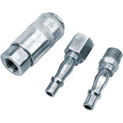 Draper 1/4" BSP Air Line Coupling Set - 3 Piece Draper 1/4" BSP Air Line Coupling Set - 3 Piece