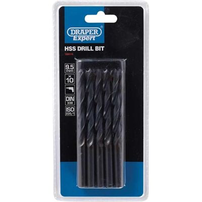 Draper 38816 Trapano HSS 9,5mm Esperto - Confezione da 10 Draper 38816 Trapano HSS 9,5mm Esperto - Confezione da 10