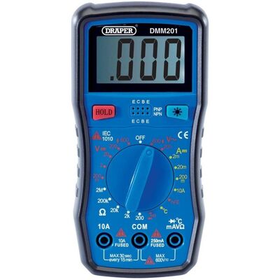 Draper Model 41818 Digitale Multimeter - Spanning, Stroom, Weerstand Draper Model 41818 Digitale Multimeter - Spanning, Stroom, Weerstand