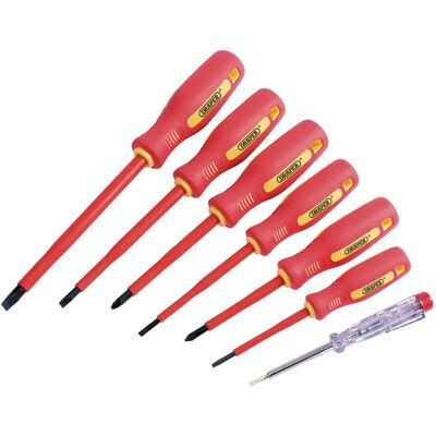 Draper Tools 46540 Juego de Destornilladores Aislados - 7 Piezas Draper Tools 46540 Juego de Destornilladores Aislados - 7 Piezas