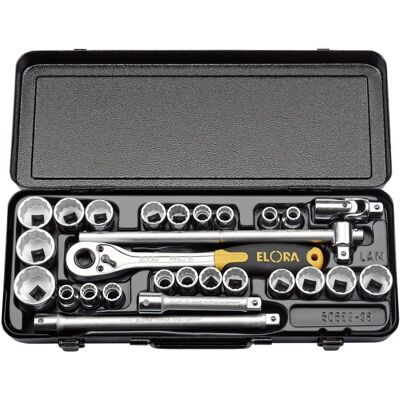 Set di bussole Draper 50650 - Professionale, cromo-vanadio, 28 pezzi Set di bussole Draper 50650 - Professionale, cromo-vanadio, 28 pezzi