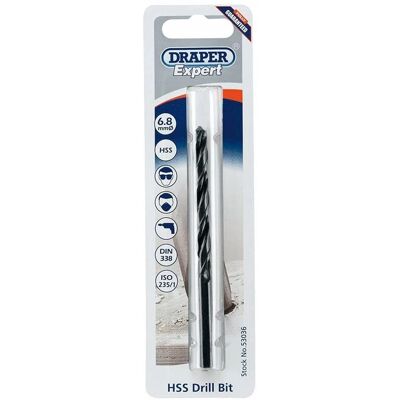 Draper 53036 Perfurador Espiral de Especialista - Ø 6,8 mm para Roscas 8 x 1,25 Draper 53036 Perfurador Espiral de Especialista - Ø 6,8 mm para Roscas 8 x 1,25