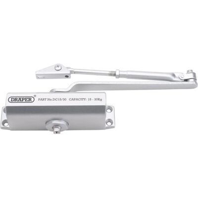 Draper 62894 Adjustable Automatic Door Closer - Suitable for 15-30kg doors Draper 62894 Adjustable Automatic Door Closer - Suitable for 15-30kg doors