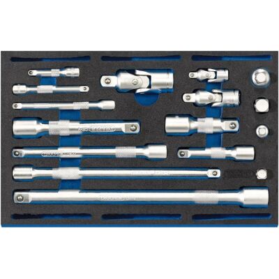 Draper 63530 Verlängerungsset - 16 Stück - Schraubenschlüssel & Steckdosenadapter Draper 63530 Verlängerungsset - 16 Stück - Schraubenschlüssel & Steckdosenadapter