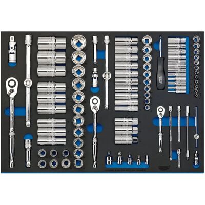 Conjunto de soquetes Draper 63539 - 96 peças, aço cromo vanádio Conjunto de soquetes Draper 63539 - 96 peças, aço cromo vanádio