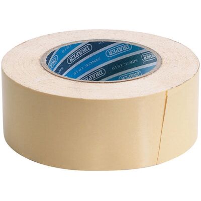 Draper Model 65392 Double Sided Tape - Heavy Duty, 50m x 50mm Draper Model 65392 Double Sided Tape - Heavy Duty, 50m x 50mm