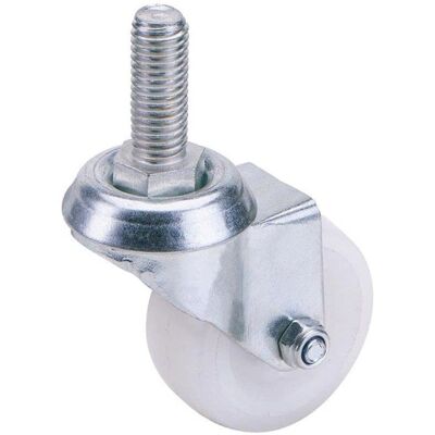 Draper Nylon Wheel - 75mm Diameter, S.W.L. 70Kg - Swivel Bolt Fixing Draper Nylon Wheel - 75mm Diameter, S.W.L. 70Kg - Swivel Bolt Fixing