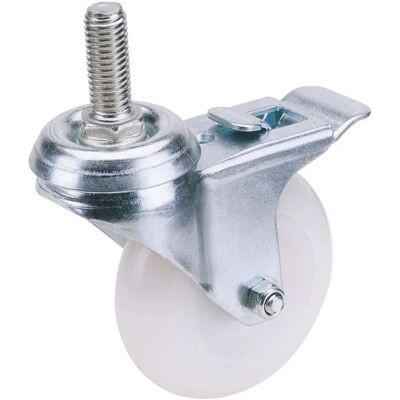 Rueda de nailon Draper 65501 con freno - 75mm, Carga 70kg Rueda de nailon Draper 65501 con freno - 75mm, Carga 70kg