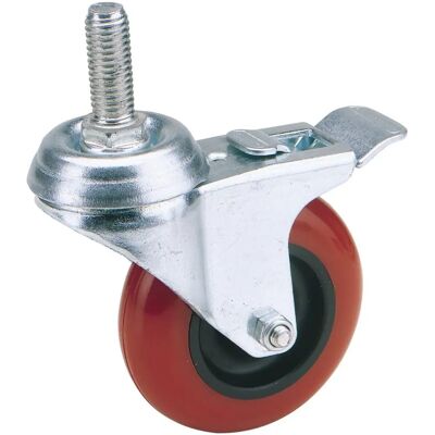 Draper Draper 65516 - 75mm Swivel Polyurethane Wheel with Brake Draper Draper 65516 - 75mm Swivel Polyurethane Wheel with Brake