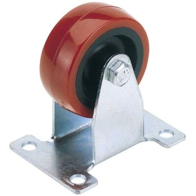 Draper 65517 - Polyurethan-Rad 75mm - Feste Plattenbefestigung - S.W.L. 100kg Draper 65517 - Polyurethan-Rad 75mm - Feste Plattenbefestigung - S.W.L. 100kg
