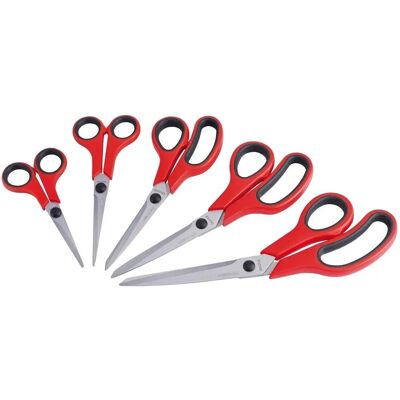 Set forbici Draper Redline 67835 - Acciaio inossidabile e manici morbidi - Uso domestico Set forbici Draper Redline 67835 - Acciaio inossidabile e manici morbidi - Uso domestico