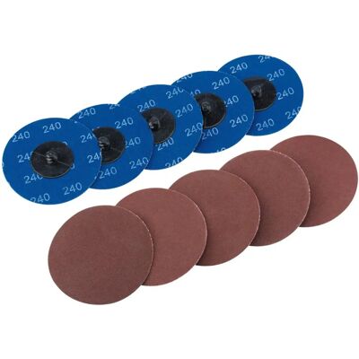 Discos de lijar de Óxido de Aluminio Draper 75mm, 240 Grit, Pack de 10 - Accesorio para lijadora Discos de lijar de Óxido de Aluminio Draper 75mm, 240 Grit, Pack de 10 - Accesorio para lijadora