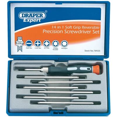 Draper Tools 78925 Model Odwracalne zestaw precyzyjnych śrubokrętów - Zestaw śrubokrętów Draper Tools 78925 Model Odwracalne zestaw precyzyjnych śrubokrętów - Zestaw śrubokrętów