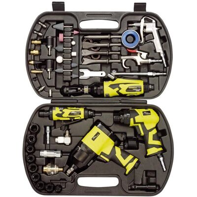 Set di utensili pneumatici Storm Force Draper - Pistola, cricchetto, smerigliatrice - 68 pezzi Set di utensili pneumatici Storm Force Draper - Pistola, cricchetto, smerigliatrice - 68 pezzi