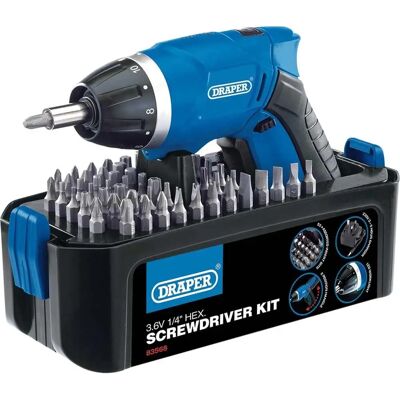 Kit Chave de Parafusos Sem Fio Storm Force 3,6 V Draper Kit Chave de Parafusos Sem Fio Storm Force 3,6 V Draper