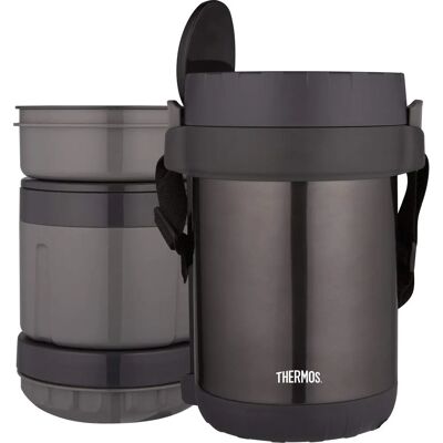 Thermos Contenant alimentaire 1,6L - Acier inoxydable - Gris - Publicité Thermos Contenant alimentaire 1,6L - Acier inoxydable - Gris - Publicité