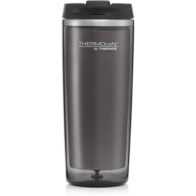 Thermos Thermocafe Travel Tumbler - Flip Top, Stainless Steel, 350ml Thermos Thermocafe Travel Tumbler - Flip Top, Stainless Steel, 350ml
