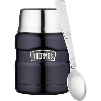 Contenant alimentaire Thermos King - Isolation sous vide, Bleu - Publicité Contenant alimentaire Thermos King - Isolation sous vide, Bleu - Publicité