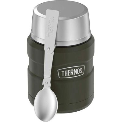 Thermos Essensbehälter mit faltbarem Löffel und Becher - Militärgrün - 470ml Thermos Essensbehälter mit faltbarem Löffel und Becher - Militärgrün - 470ml