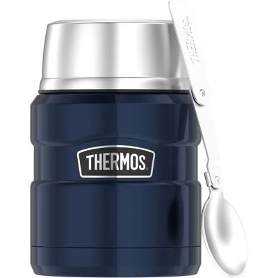 THERMOS Edelstahl King - Lebensmittelbehälter, 470ml, Blau, Doppelwandig THERMOS Edelstahl King - Lebensmittelbehälter, 470ml, Blau, Doppelwandig