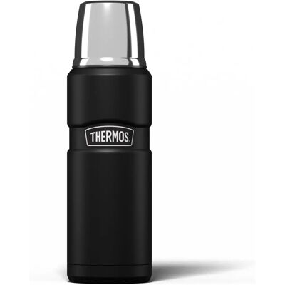 Thermos Flasque en Acier Inoxydable King - 470ml - Noir Mat - Publicité Thermos Flasque en Acier Inoxydable King - 470ml - Noir Mat - Publicité
