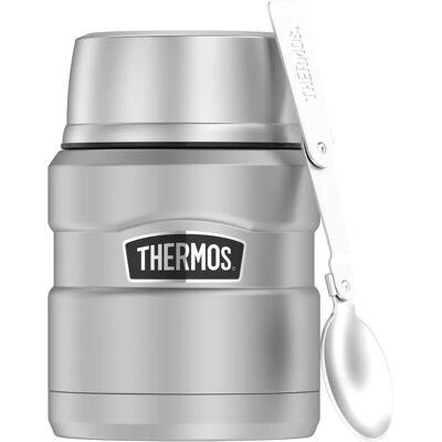 THERMOS Stainless King Récipient à Aliments - Double Paroi, Étanche, 0,47L - Publicité THERMOS Stainless King Récipient à Aliments - Double Paroi, Étanche, 0,47L - Publicité