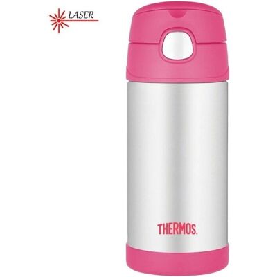 Thermos FUNtainer Nerezová dětská láhev - Růžová/Bílá - Termos Thermos FUNtainer Nerezová dětská láhev - Růžová/Bílá - Termos