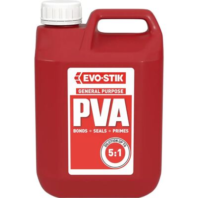 Evo-Stik Evo Stick Pva Building Glue Primer Sealer Admixture - 5L - Type Pva Evo-Stik Evo Stick Pva Building Glue Primer Sealer Admixture - 5L - Type Pva