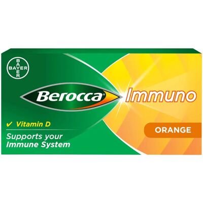 Berocca Immuno Effervescent Tablets Orange Flavour - Energy & Immune Support Berocca Immuno Effervescent Tablets Orange Flavour - Energy & Immune Support