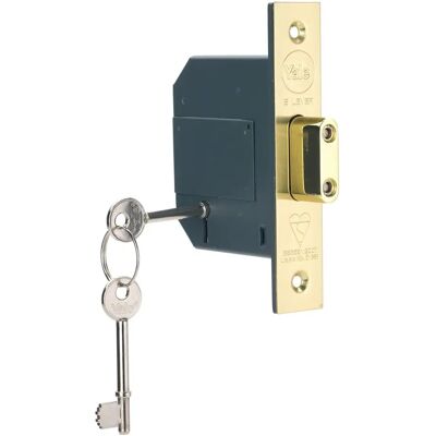 Yale - PM560 Hi-Security BS 5 Lever Mortice Sashlock - Polish Brass Yale - PM560 Hi-Security BS 5 Lever Mortice Sashlock - Polish Brass