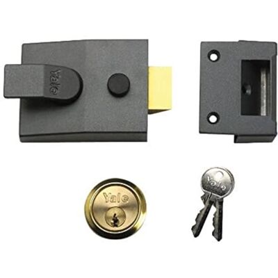 Yale P89 Deadlock Nightlatch - Satin Chrome, Grey - Deadlock Nightlatch Yale P89 Deadlock Nightlatch - Satin Chrome, Grey - Deadlock Nightlatch