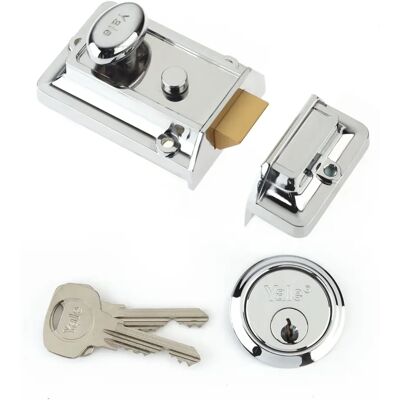 Yale P77 Fechadura noturna tradicional - Fechadura, Cromo, Modelo P77 Yale P77 Fechadura noturna tradicional - Fechadura, Cromo, Modelo P77