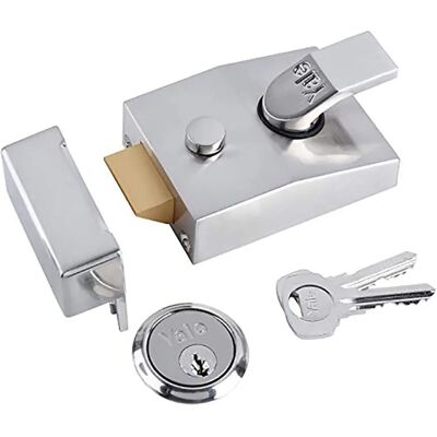Yale P89 Deadlocking Chrome Nightlatch - Nightlatch, Chrome, 60mm Backset Yale P89 Deadlocking Chrome Nightlatch - Nightlatch, Chrome, 60mm Backset