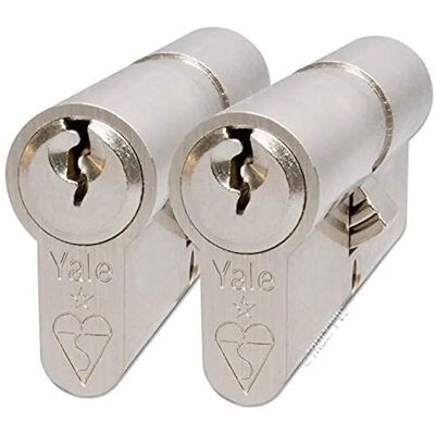 Yale KM3535-NP-KA Cilindro doppio europeo 1 stella Kitemark - Alta sicurezza Yale KM3535-NP-KA Cilindro doppio europeo 1 stella Kitemark - Alta sicurezza