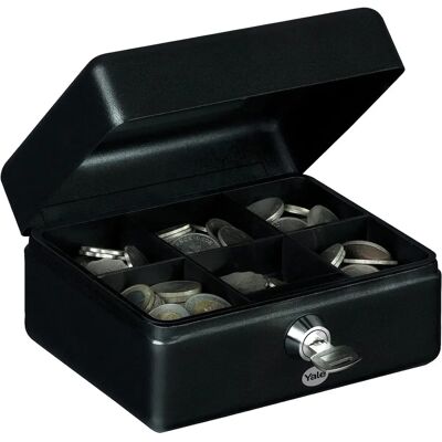 Yale Mini caixa de dinheiro - Segura e portátil com organizador Yale Mini caixa de dinheiro - Segura e portátil com organizador
